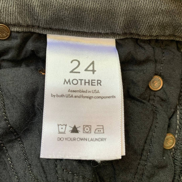 Mother The Looker Ankle Fray Gray Jeans Size 24 - Picture 10 of 14